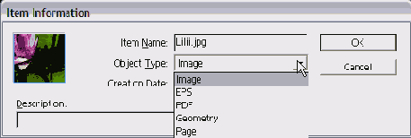   Object Type list