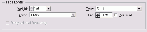   Table Border 